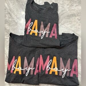 Charcoal Gray 'Mama Boy' Graphic Tee